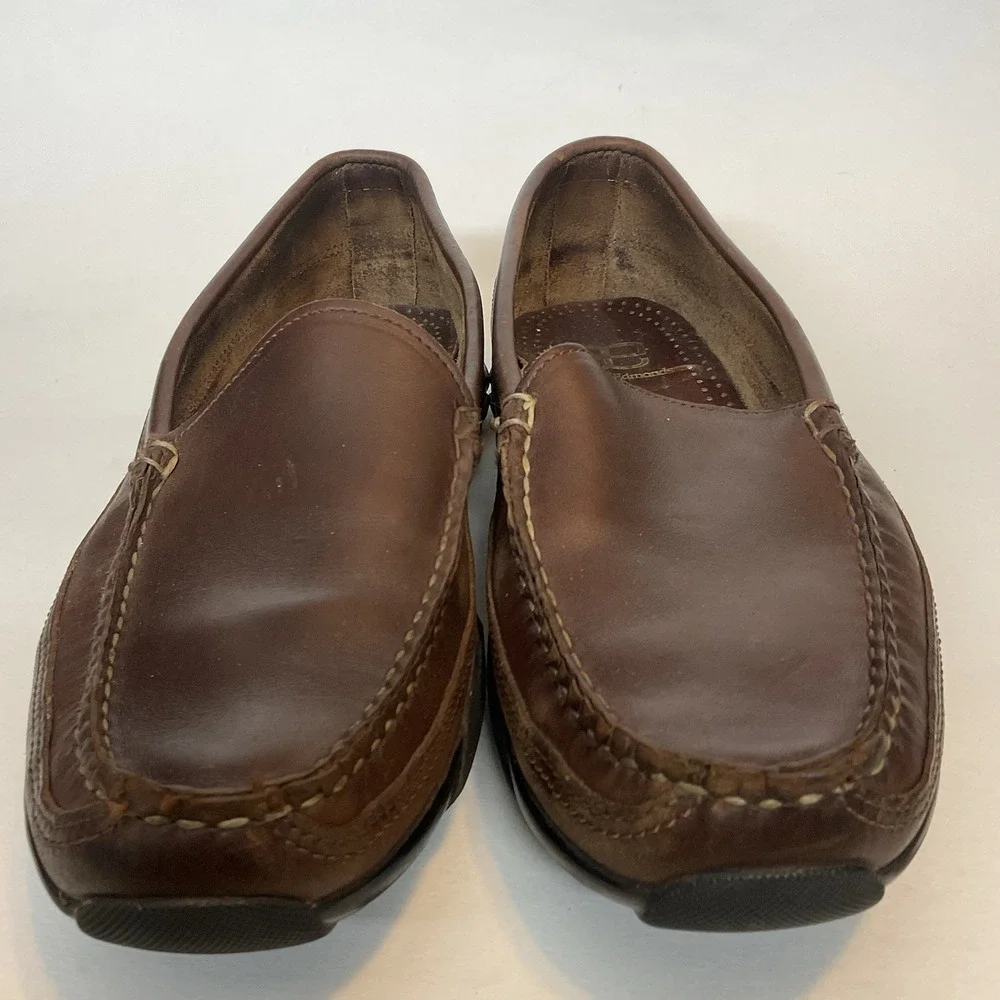 Allen Edmonds Boulder Dark Brown Leather Loafer Shoes Slip‎ On Solid Men Size 9D